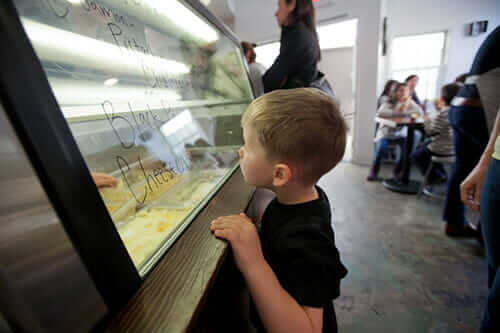 There are always nine flavors on sale at Penny Ice Creamery.