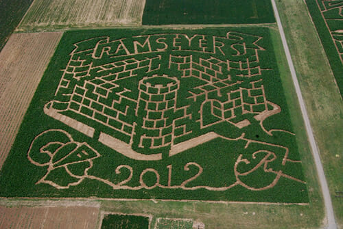 The corn mazes are charted out on a graph paper each year.