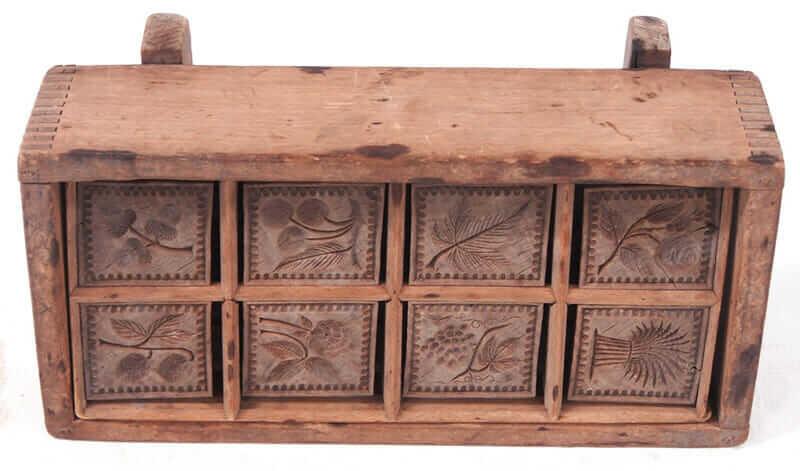 Wooden Butter Mold With 8 Different Patterns