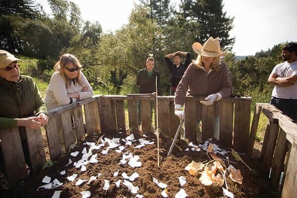 Cynthia Sandberg teaches the crucial (if unglamorous) skill of building a compost pile