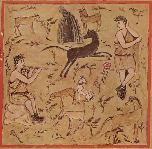 Writing about the rural life has a long tradition. This tapestry depicts scenes from the third book of  Latin poet Virgil's four-book poem Georgics, published in 29 BC. The third book is about animal husbandry.