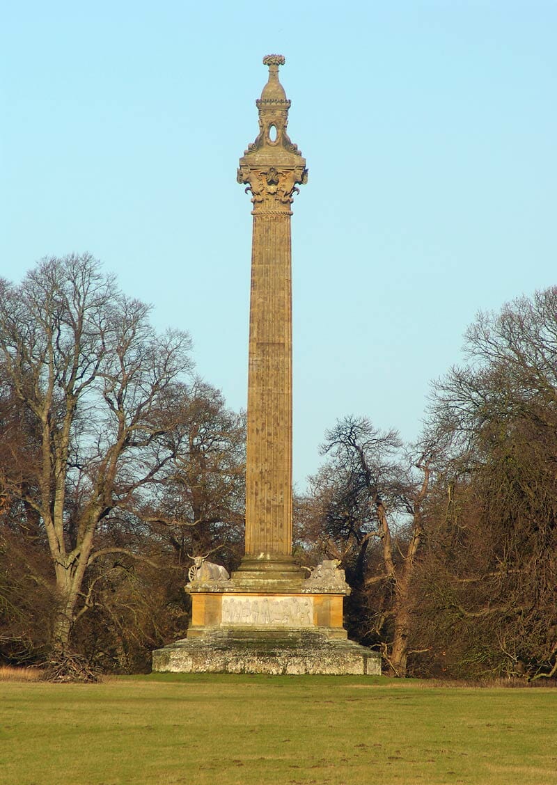 The Coke Monument, erected in honor of Thomas Coke, the First Earl of Leicester.