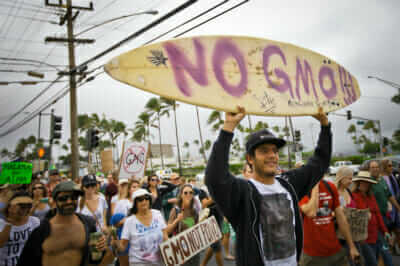 Surfer protest.