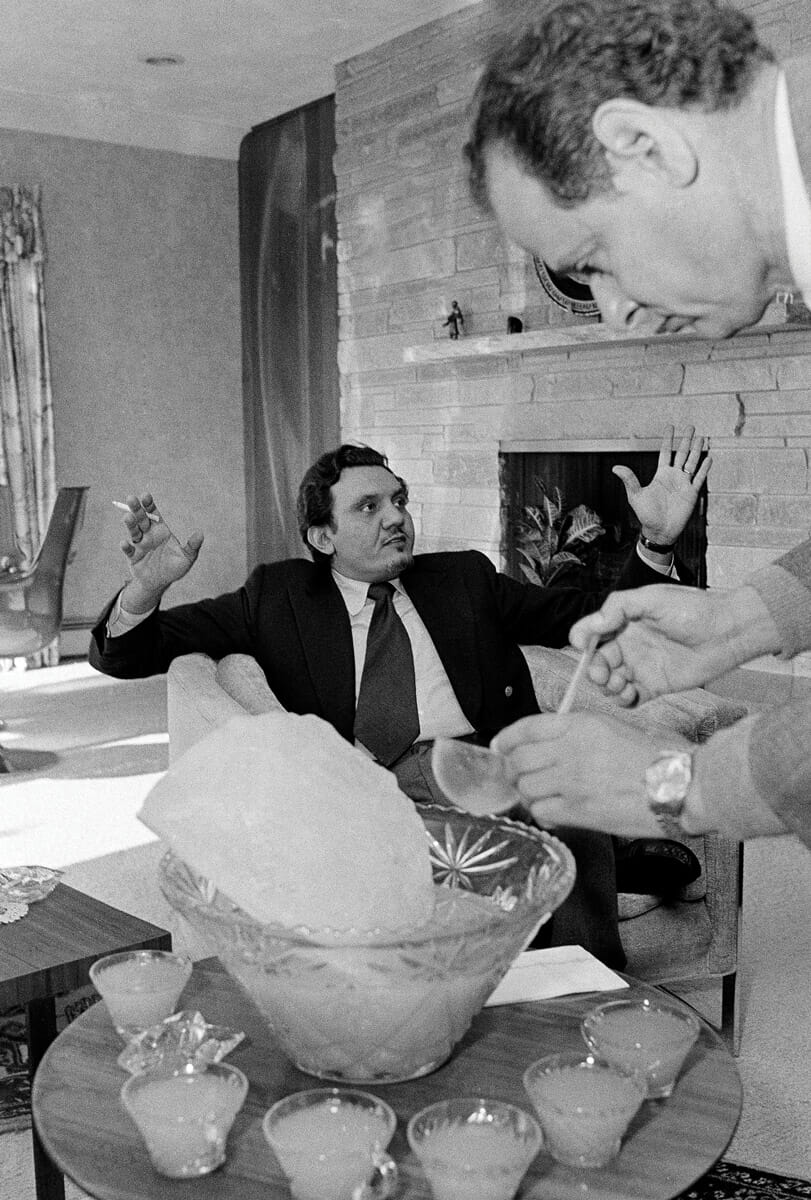 Prince Mohammed al-Faisal holding court at his 1977 iceberg convention in Ames, Iowa.
