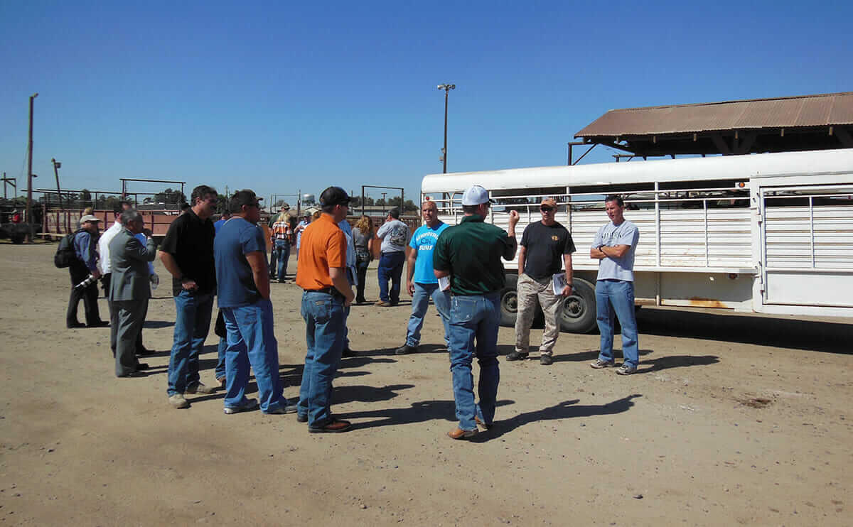 Students at the 2013 Rural Crime School attend a field exercise where they learn about cattle rustling and cattle brands.