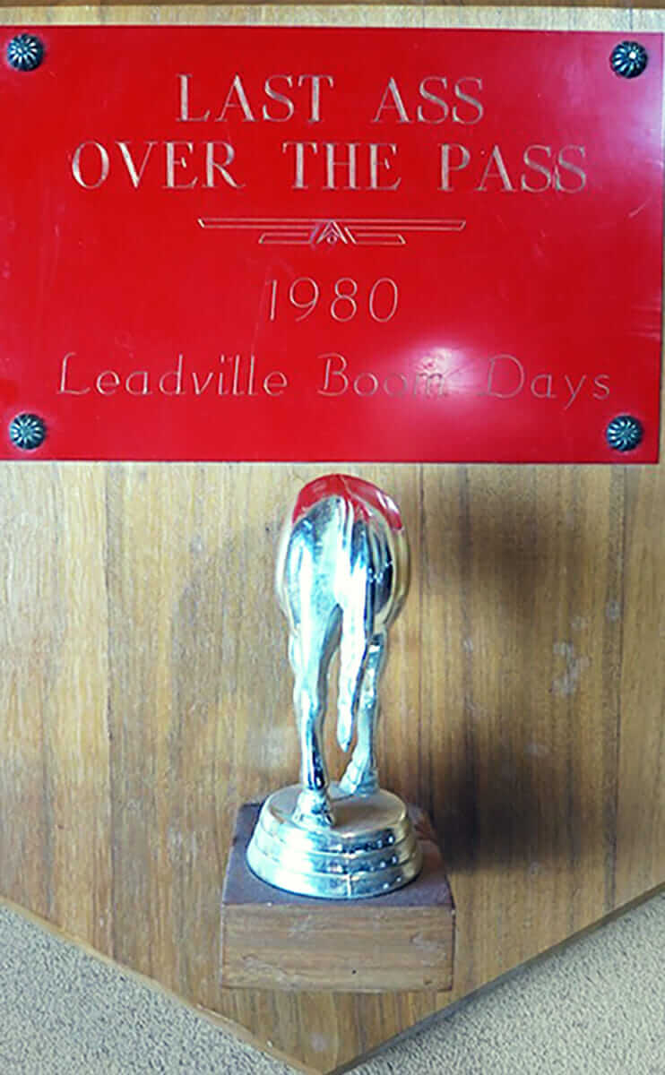 The Last Ass Trophy, photographed by Hal Walter.