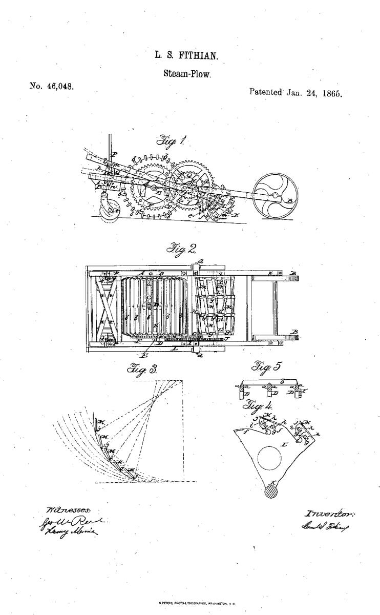 A Patent for a Steam-Plow, 1865.