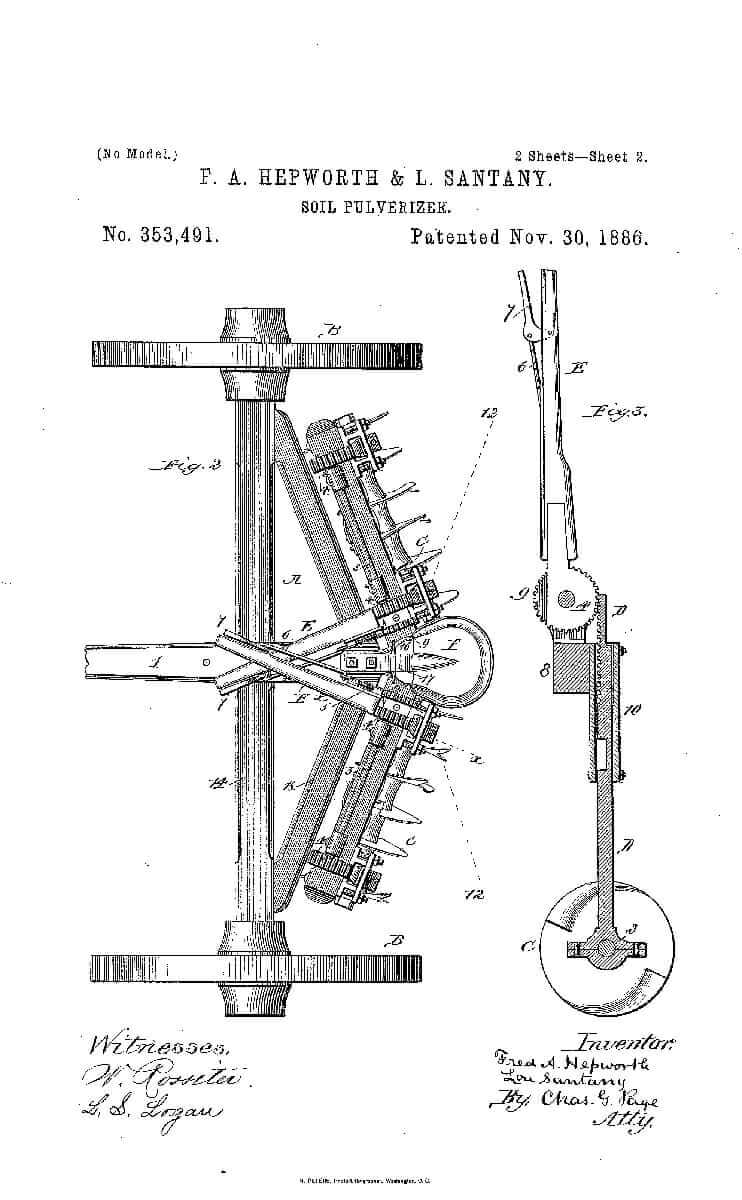 A Patent for a Soil Pulverizer, 1866.