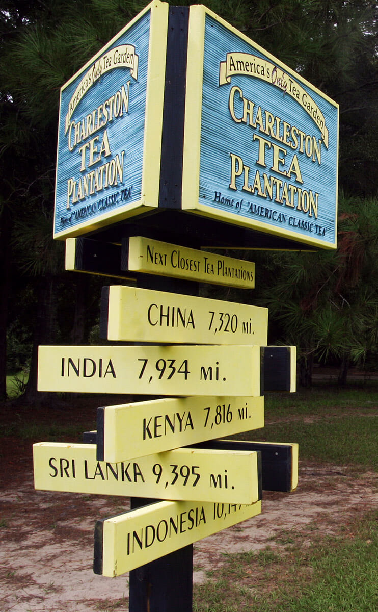The next Closest Tea Plantation Sign.