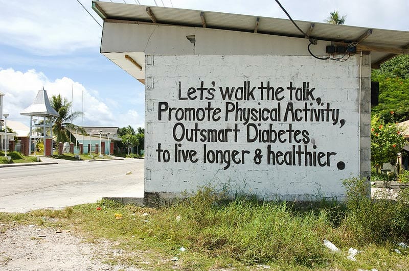 The side of a building in Nauru. (Lorrie Graham / CC 2.0)