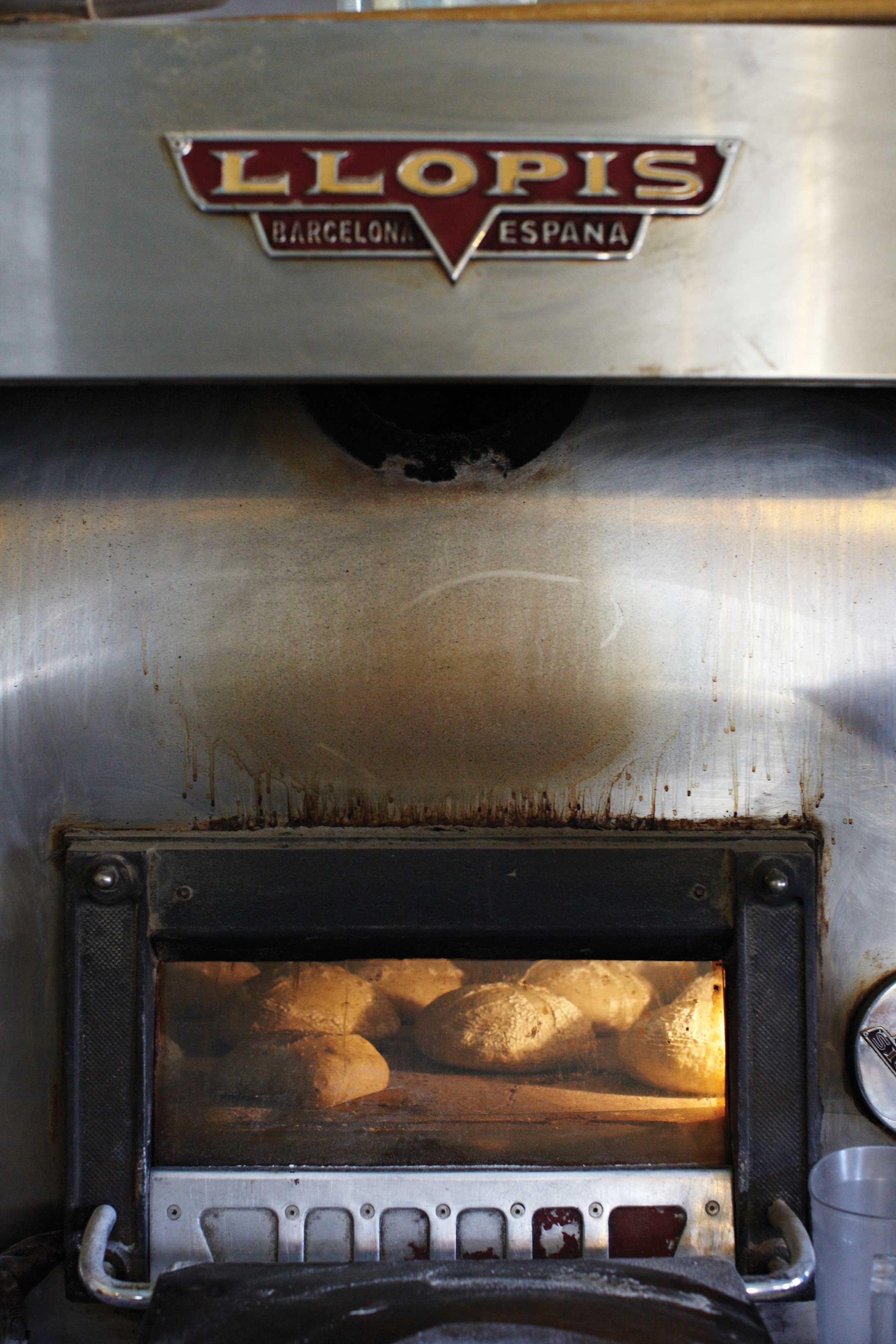 The Llopis wood-burning stove where Stevens bakes all his bread.