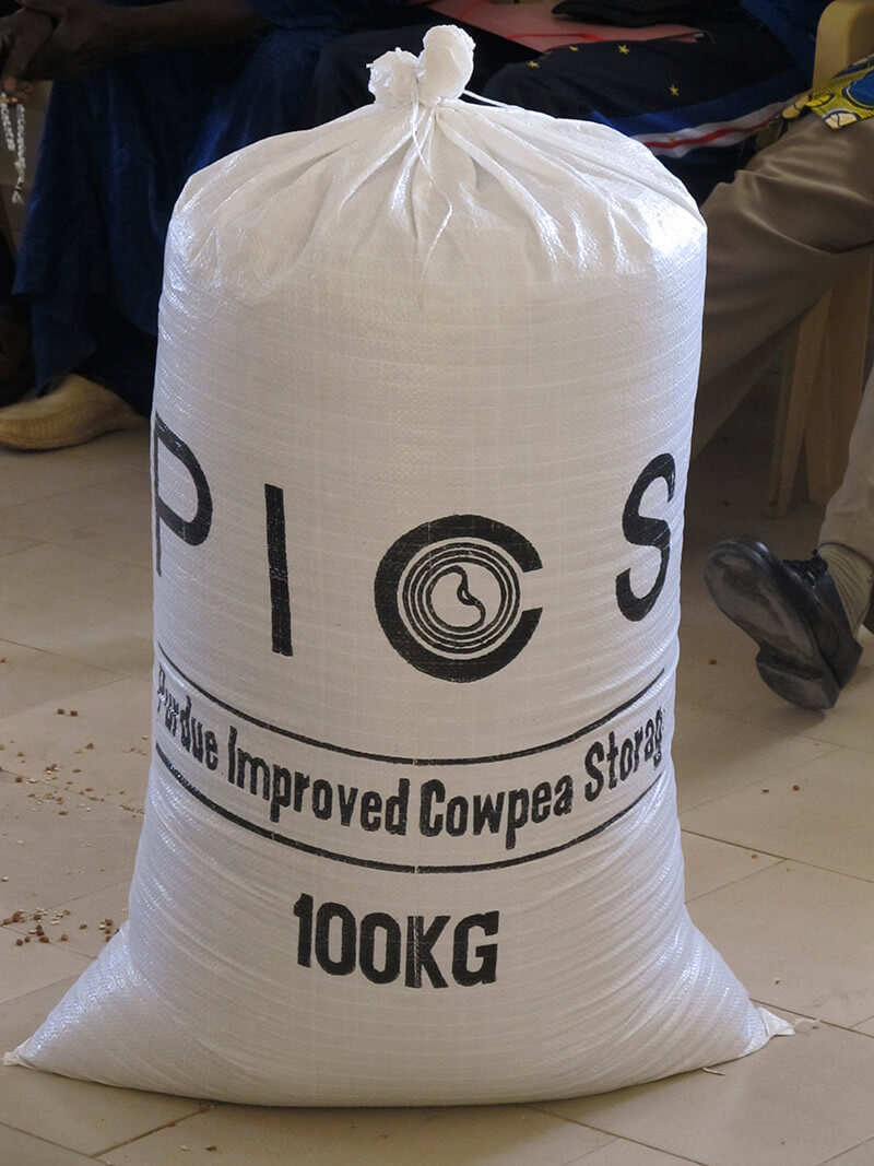 Originally the bags were designed for storing cowpea.