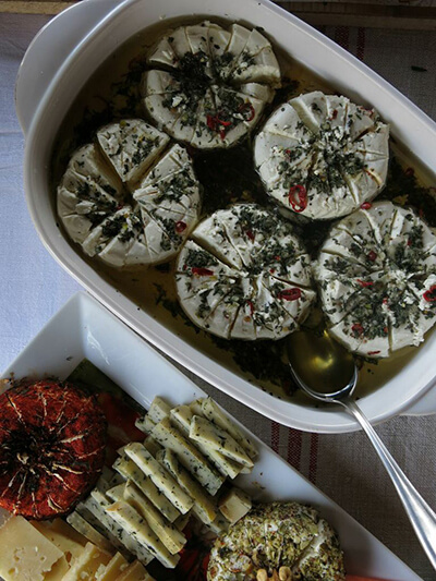 Like everything served at the Transylvanian Brunch, the cheeses were homemade.