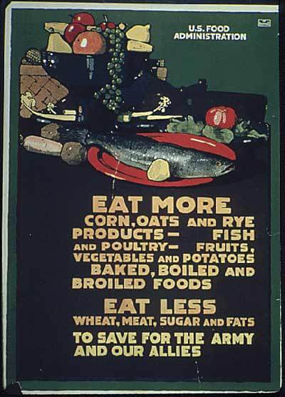 Many posters acted as dietary instruction sheets. 