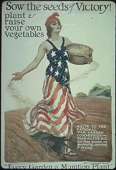 Victory gardens were marketed as a way women at home could help the war effort.  