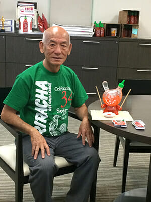 Founder and owner of Huy Fong Foods, David Tran.