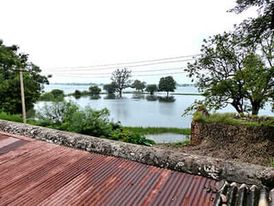 A view of the backwaters from Gopal's family home.