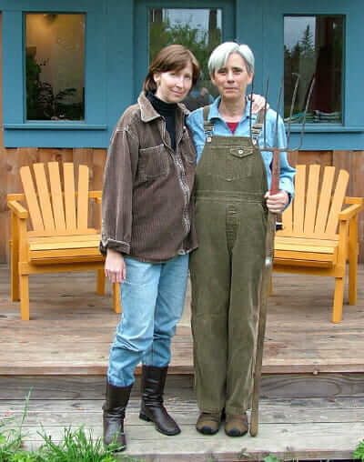 Carmen Goodyear, right, and her partner Laurie York, revamping American Gothic.