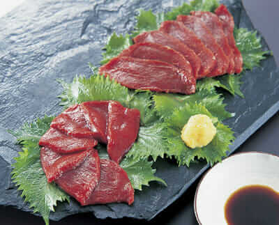 Deer sashimi.