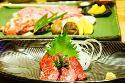 Horse sashimi.