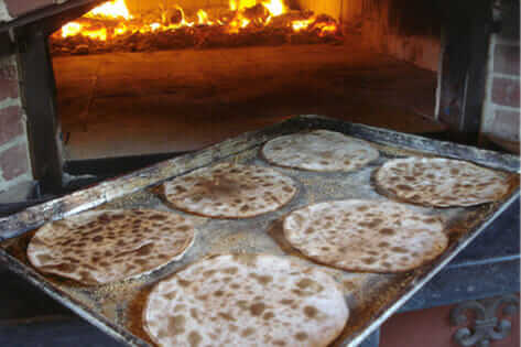 Wood-fired oven and matzah