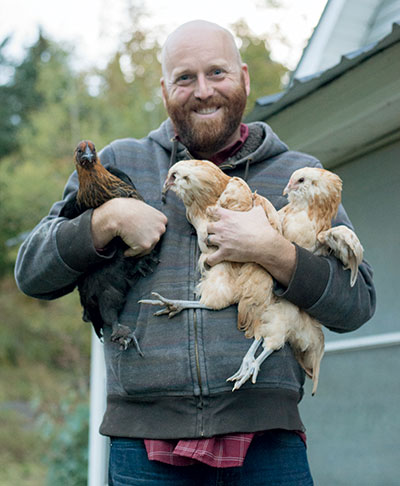 hale with chickens