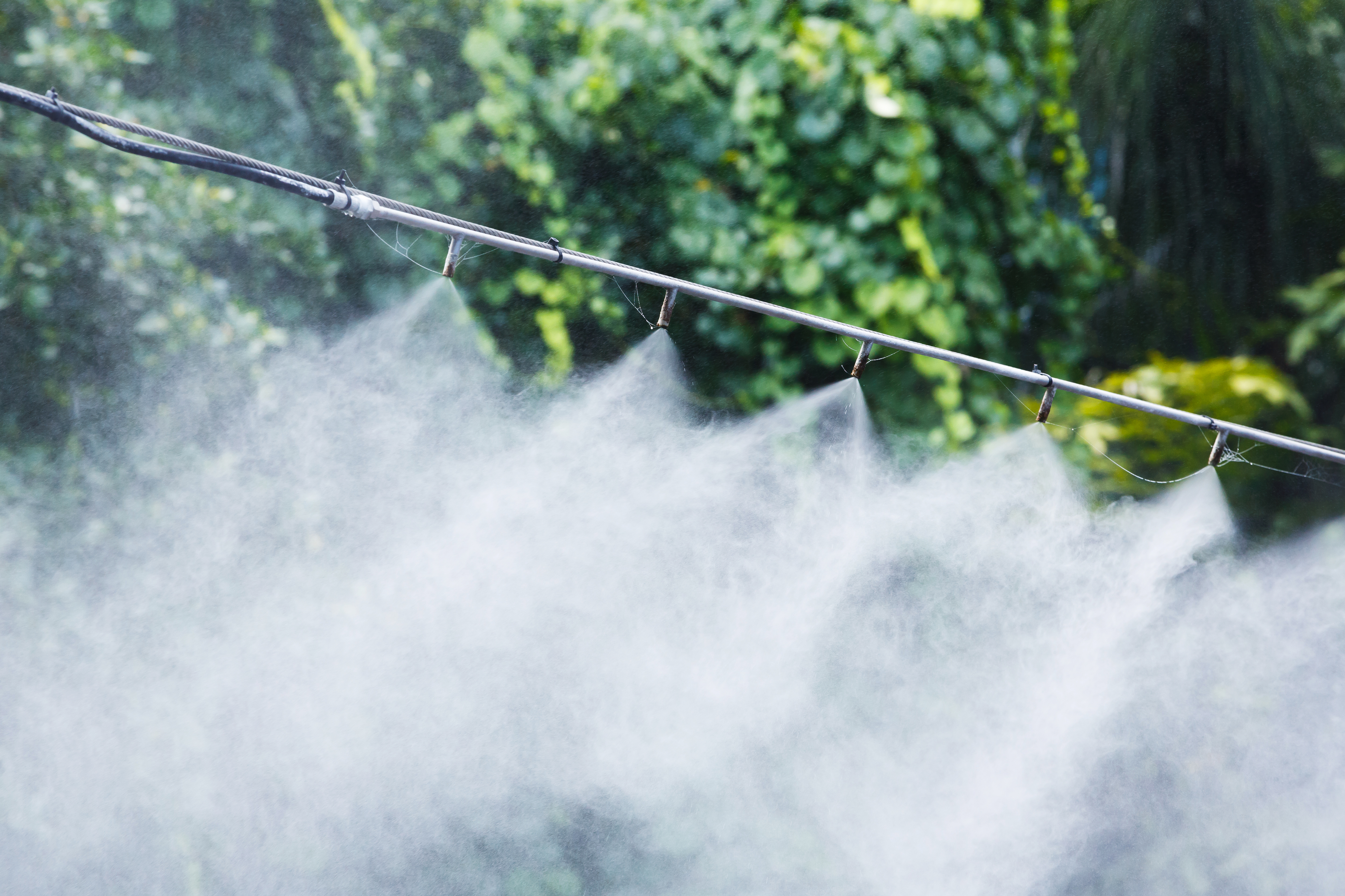 Garden Nozzle Spray Water Fog Misting Sprinkler Head Brass Hanging Anti Drip Set 