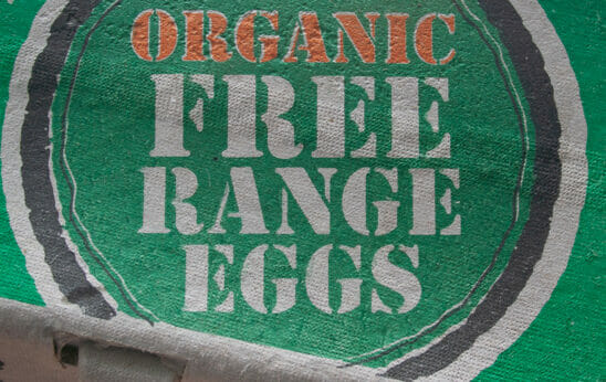 Egg carton label.