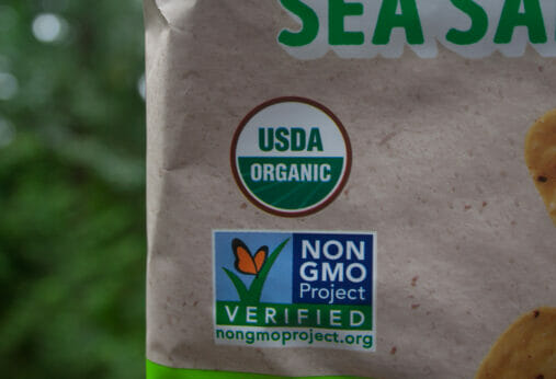 Organic and Non-GMO labels.