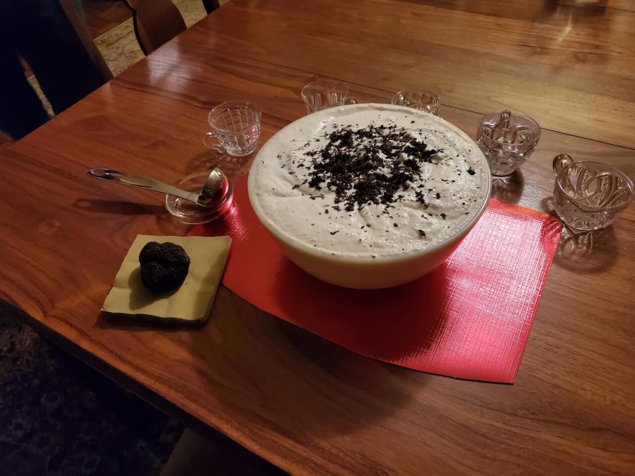 Truffled bourbon eggnog.