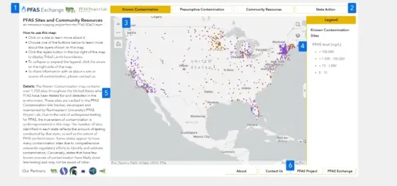 A screenshot of an online map resource.